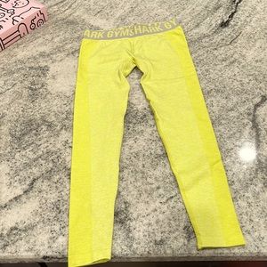 Neon yellow gymshark legging
